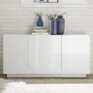 Jining High Gloss Sideboard With 3 Doors In White