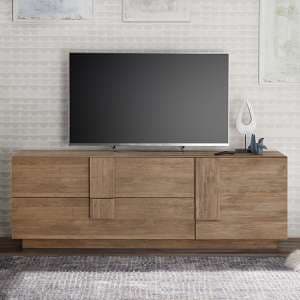Jining Wooden TV Stand With 1 Door 2 Drawers In Oak - UK