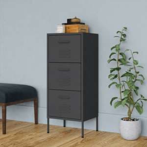 Jordan Steel Storage Cabinet With 3 Drawers In Anthracite