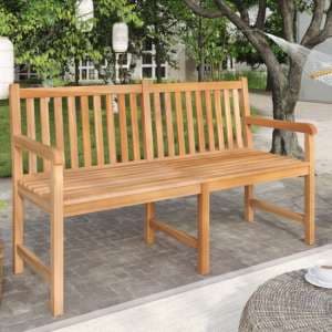 Jota 150cm Wooden Garden Seating Bench In Natural - UK