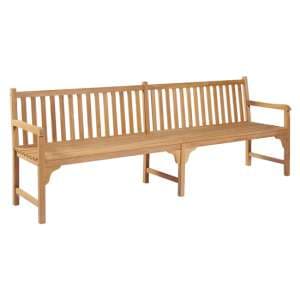 Jota 228cm Wooden Garden Seating Bench In Natural - UK