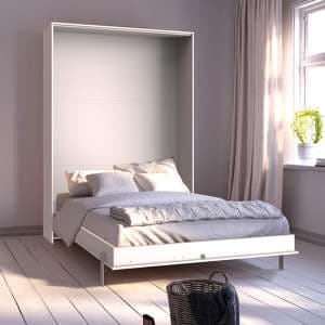Juist Wooden Vertical Foldaway Double Bed In White