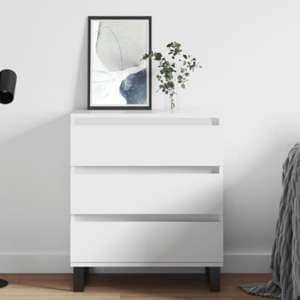 Kacia Wooden Chest Of 3 Drawers In White - UK