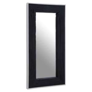 Kaia Wall Mirror Rectangular With Black Wooden Frame - UK