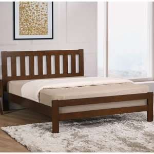 Kairos Solid Hardwood King Size Bed In Rustic Oak - UK
