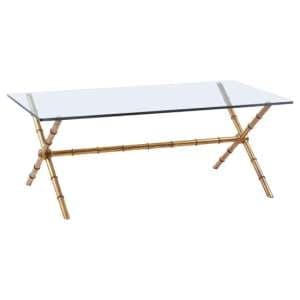 Kamui Rectangular Coffee Table With Tempered Glass Top