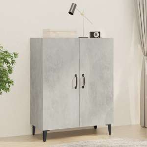 Kaniel Wooden Sideboard With 2 Doors In Concrete Effect - UK