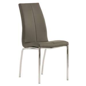 Kecota Faux Leather Dining Chair In Grey - UK