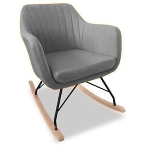 Kartell Fabric Rocking Chair In Light Grey