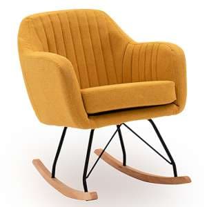 Kartell Fabric Rocking Chair In Mustard
