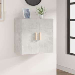 Kason Wooden Wall Storage Cabinet With 2 Doors In Concrete Effect
