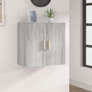 Kason Wooden Wall Storage Cabinet With 2 Doors In Grey Sonoma Oak