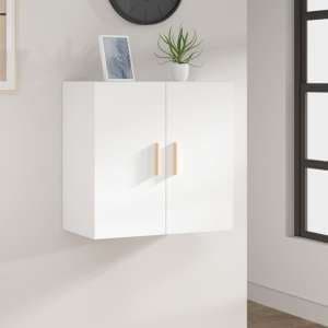 Kason Wooden Wall Storage Cabinet With 2 Doors In White
