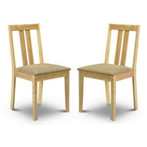 Ranee Wooden Dining Chairs In Natural Lacquered In A Pair