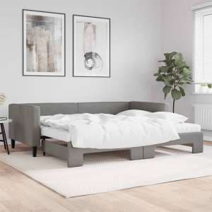 Kavala Fabric Daybed With Guest Bed And Mattress In Dark Grey - UK