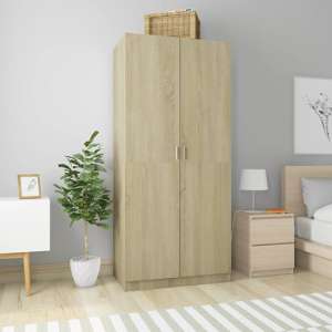 Kaylor Wooden Wardrobe With 2 Doors In Sonoma Oak - UK