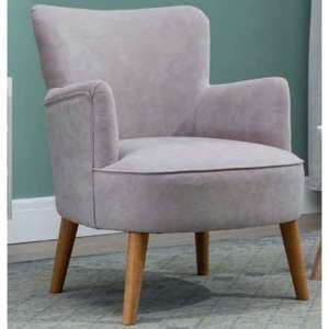 Keira Fabric Upholstered Armchair In Pearl Grey