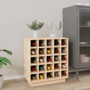 Keller Solid Pine Wood Wine Cabinet In Natural - UK