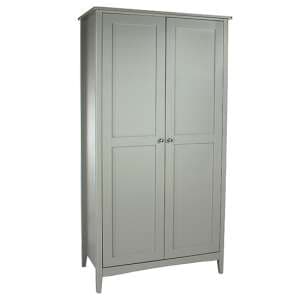 Kamuy Wooden 2 Doors Wardrobe In Grey - UK