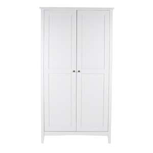 Kamuy Wooden 2 Doors Wardrobe In White - UK