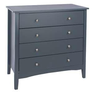 Kamuy Wooden Chest Of 4 Drawers In Midnight Blue - UK