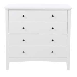 Kamuy Wooden Chest Of 4 Drawers In White - UK