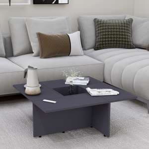 Kendrix Square Wooden Coffee Table In Grey