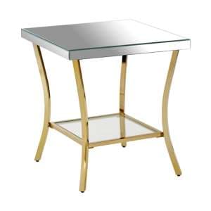 Kensick Mirrored Glass Side Tables In Silver - UK
