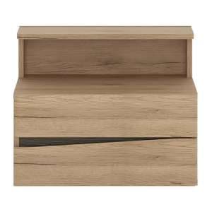 Kenstoga Right Handed 2 Drawers Bedside Cabinet In Grained Oak - UK