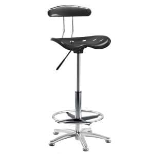 Kentucky Contemporary Chair In Black With Castors