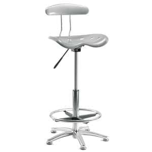 Kentucky Contemporary Chair In Silver With Castors
