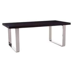 Kero Glass Top Dining Table With U-Shaped Base In Black