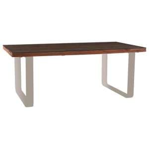 Kero Glass Top Dining Table With U-Shaped Base In Natural