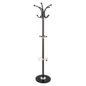 Kiel Metal Coat Stand With Umbrella Holder In Chrome And Brown