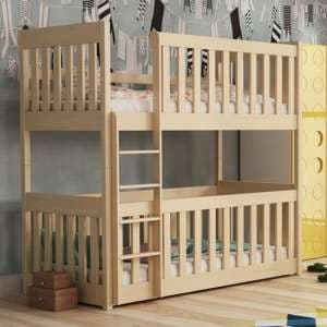 Kinston Wooden Bunk Bed And Cot In Pine - UK