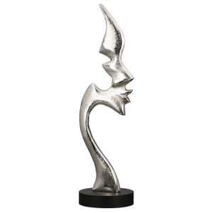 Kiss Me Aluminium Sculpture In Antique Silver And Black - UK
