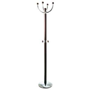 Kitchener Metal Coat Stand In Tobacco And Chrome