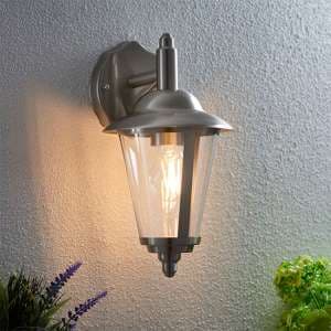 Klien Clear Glass Shade Downlight Wall Light In Polished - UK