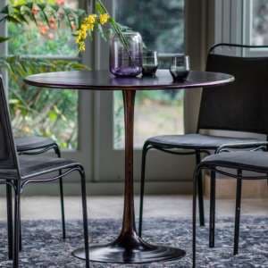 Konitz Round Metal Dining Table In Copper