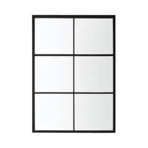 Kontron Window Design Wall Mirror In Black Frame - UK