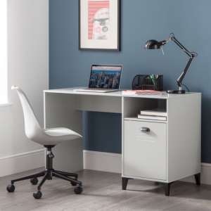 Laasya Wooden Computer Desk With Edolie Grey Office Chair - UK