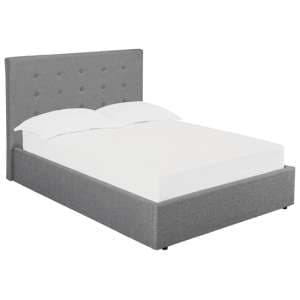 Lacer Fabric King Size Bed In Grey - UK