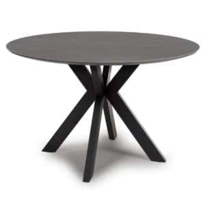 Lacole Sintered Stone Dining Table Large Round In Grey