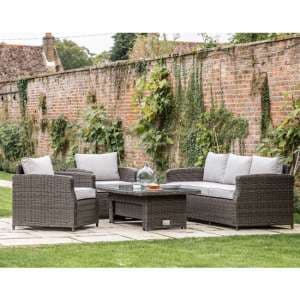 Laie Sofa Set With Rising Dining Table In Natural - UK