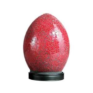 Mosaic Red Color Egg Lamp