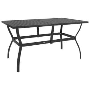 Lanai Steel 140cm Garden Dining Table In Anthracite