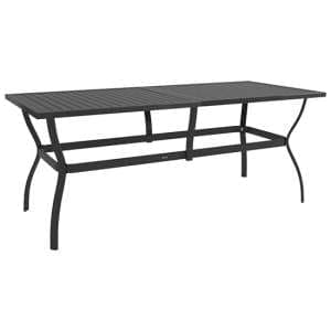 Lanai Steel 190cm Garden Dining Table In Anthracite