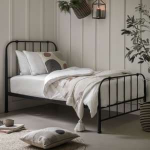 Lancaster Mild Steel Single Bed In Black - UK