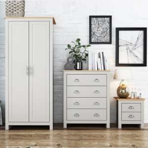 Lances Wooden Bedroom Furniture Set In Grey And Oak