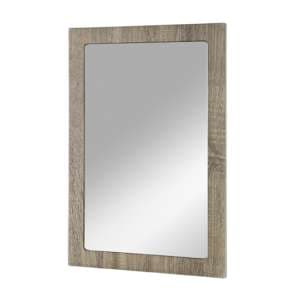 Lansing Wall Mirror In Truffle Oak Wooden Frame - UK